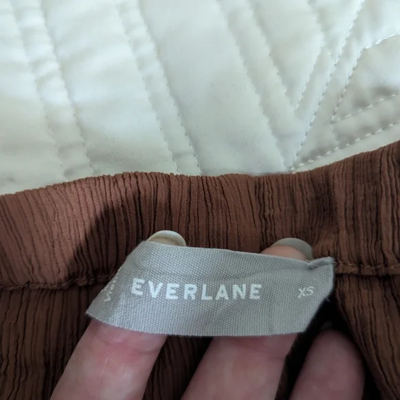 EVERLANE Brown The Naia Minimalist Casual Ripple Pull On Pant Extra-Small - Picture 13 of 15
